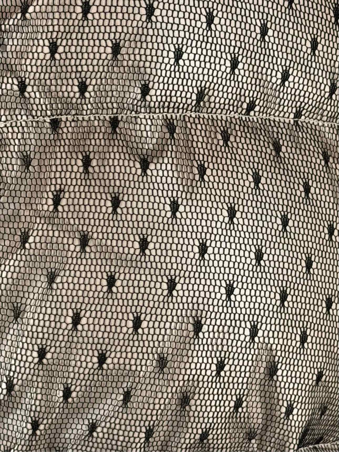 Red Valentino Size 4 Mesh Overlay Down Puffer Vest