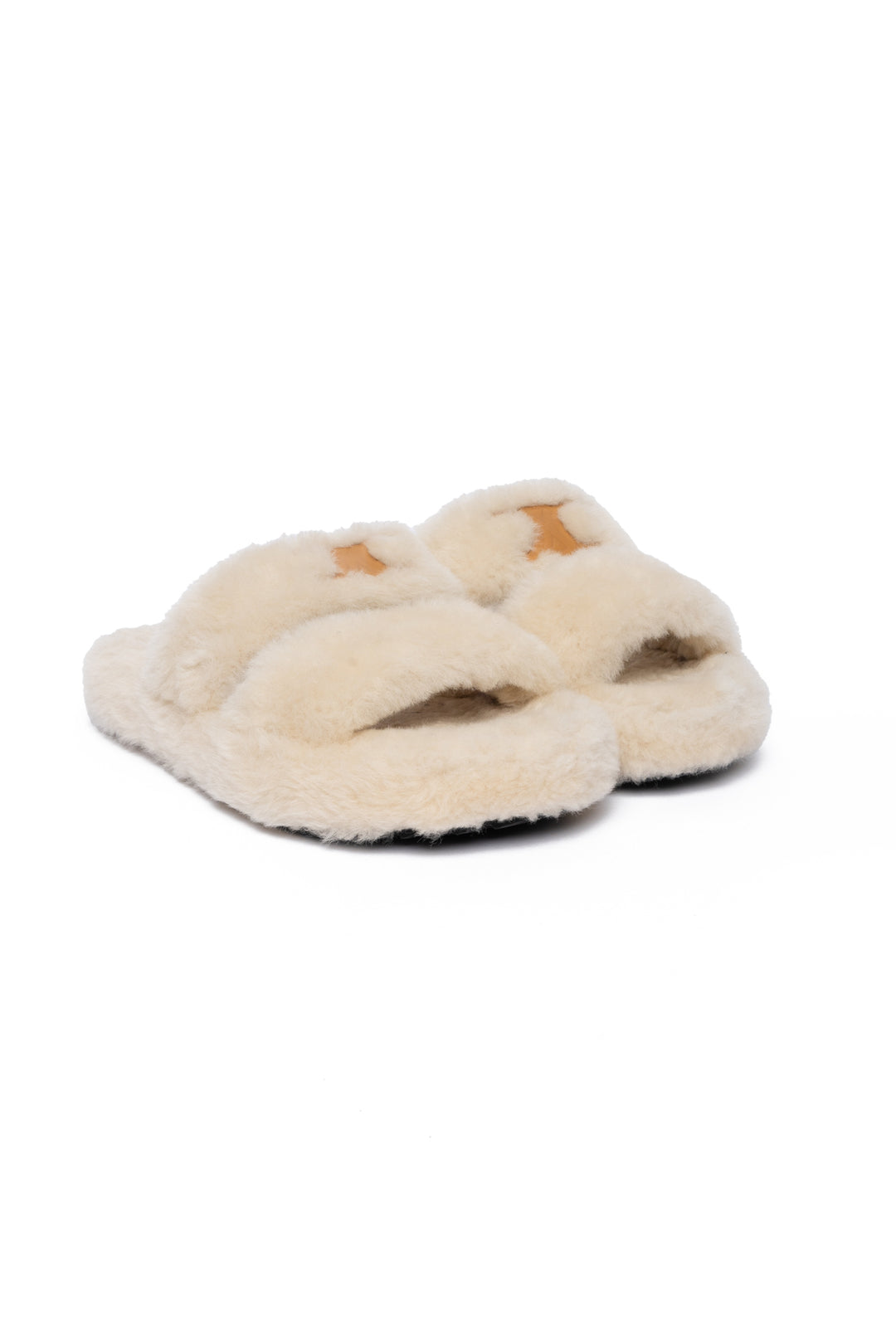 Celine Size 39 Shearling Fur Slide Sandals