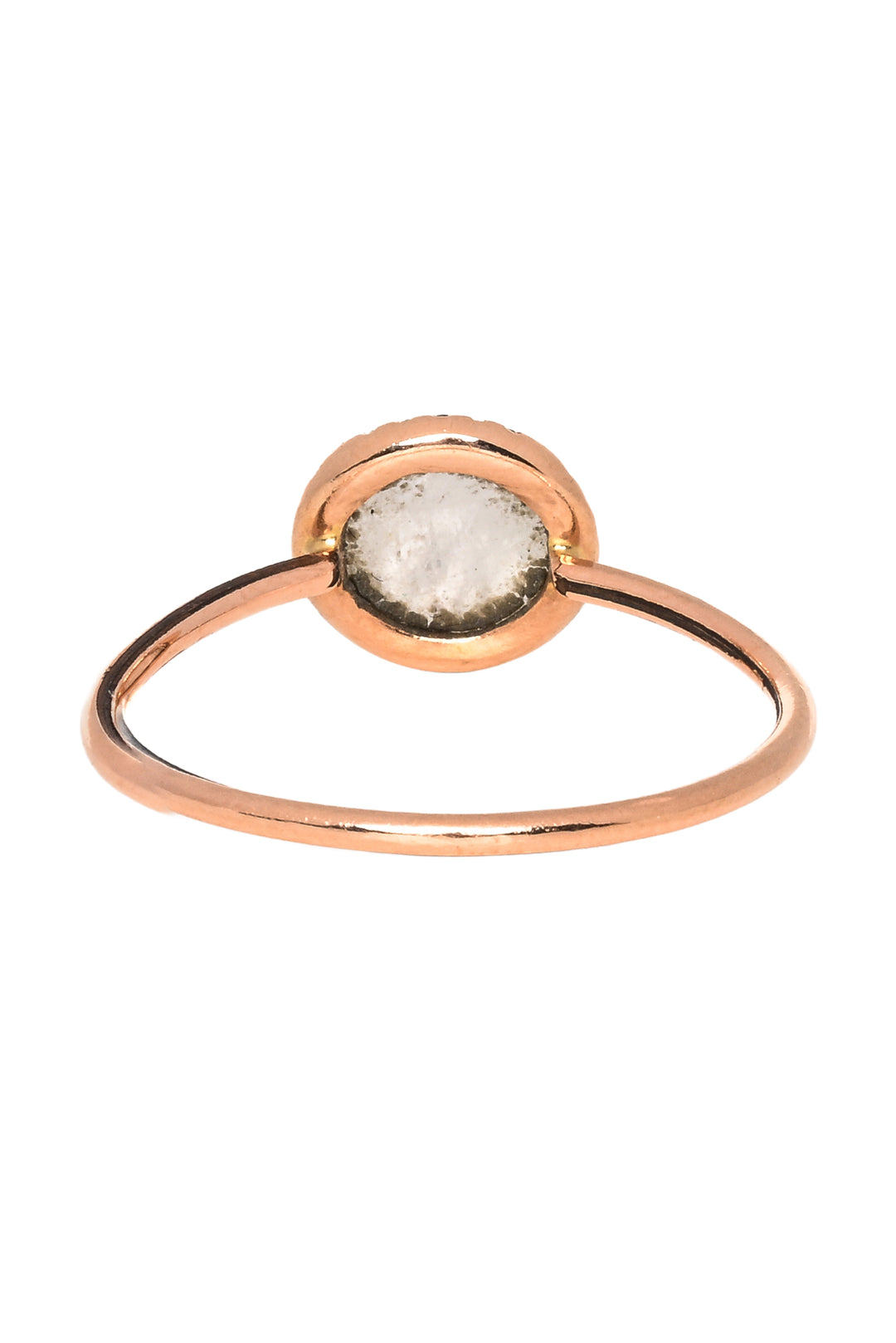 Liven Co Size 7 14K Rose Gold Rosie Moonstone & Diamond Ring