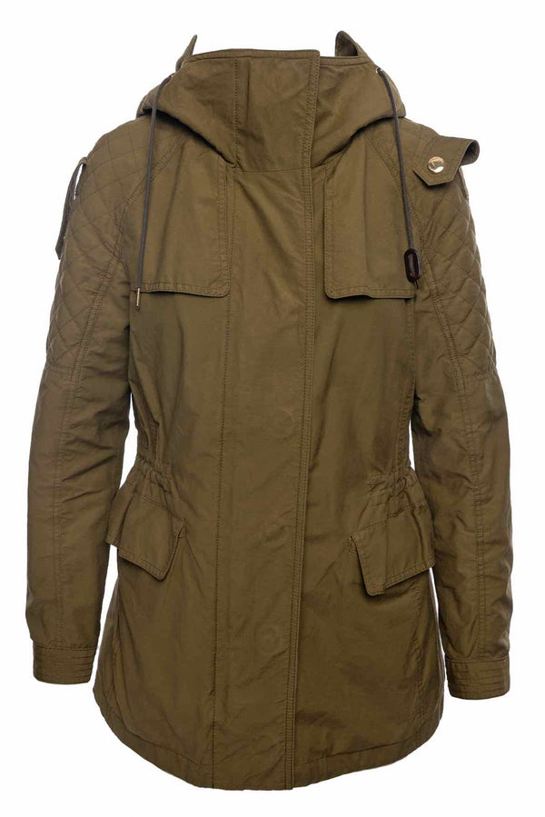 Burberry Brit Size 6 Cinchable Waist Thin Parka Jacket