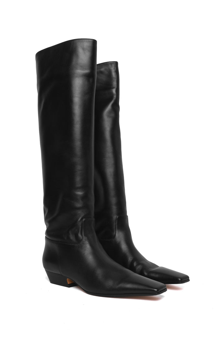 Khaite Size 38.5 The Marfa Leather Knee-High Boots