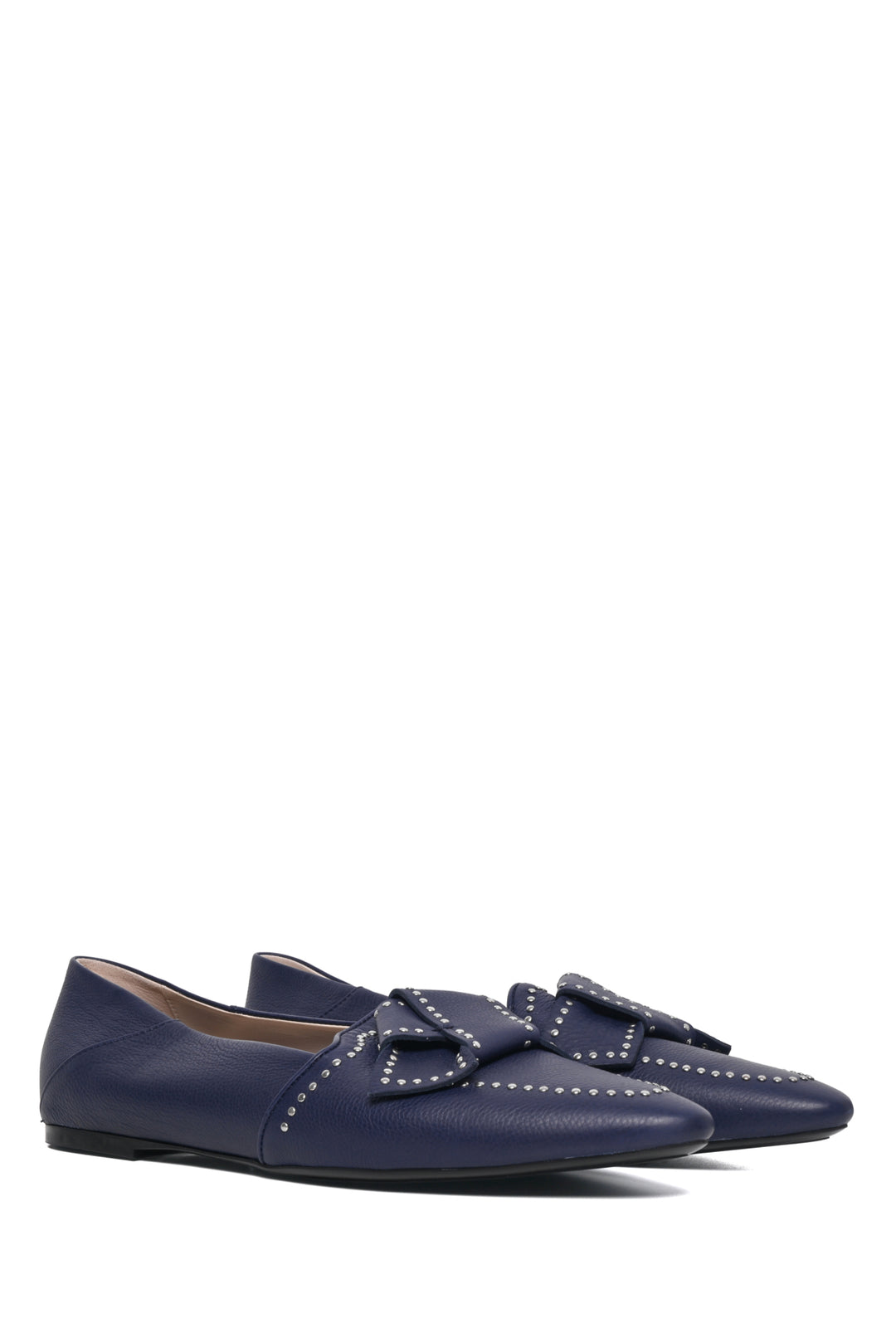 Tod's Size 40 Studded Leather Flats