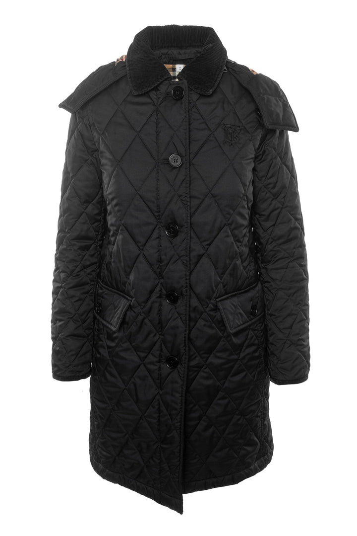 Burberry Size XS Detachable Hood Diamond Quilted Coat