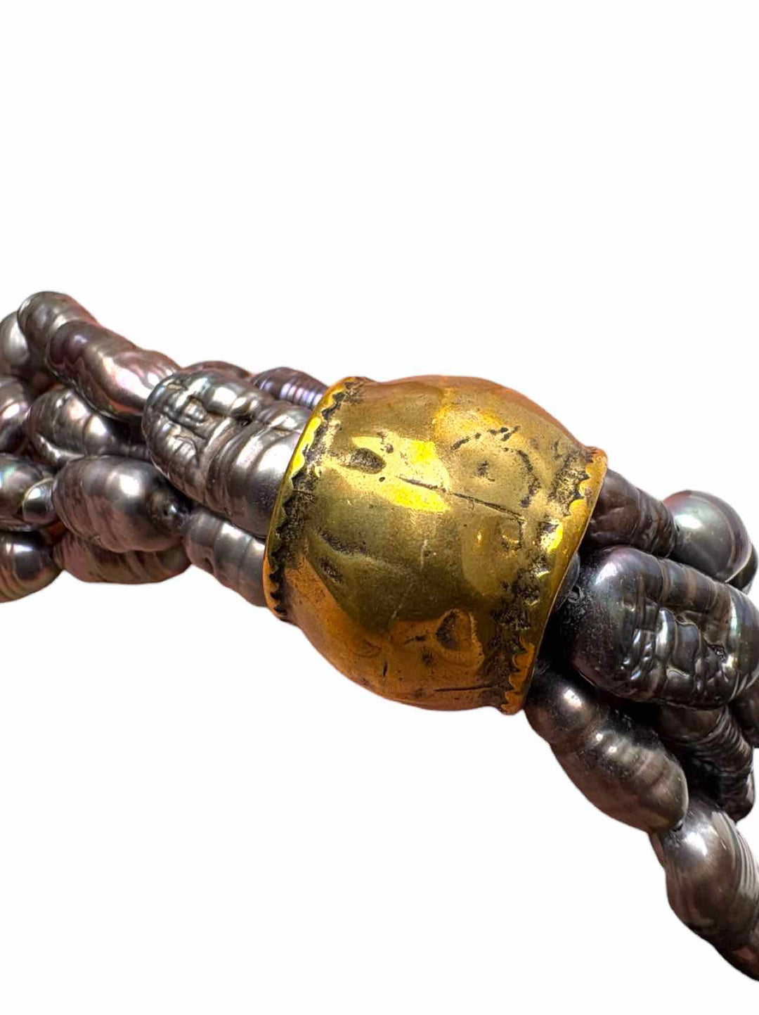 Skanda Multi Strand Grey Freshwater Pearl Necklace