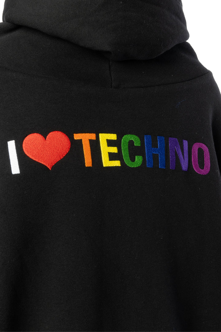 Balenciaga Size XS 2018 Embroidered "I Love Techno" Oversized Sweatshirt