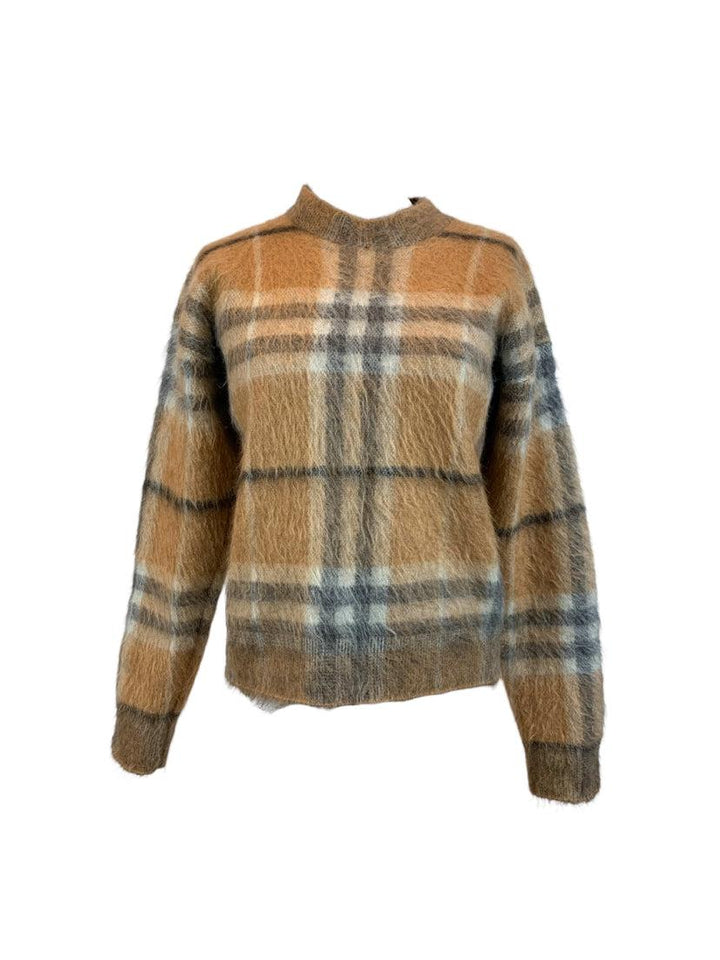 Burberry Size XS Naima Check Crew Neck Sweater