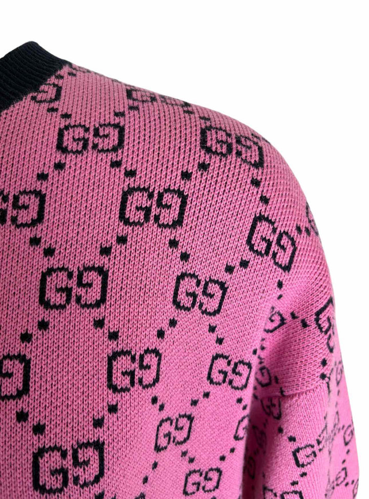 Gucci Size M GG Monogram Wool Blend Sweater