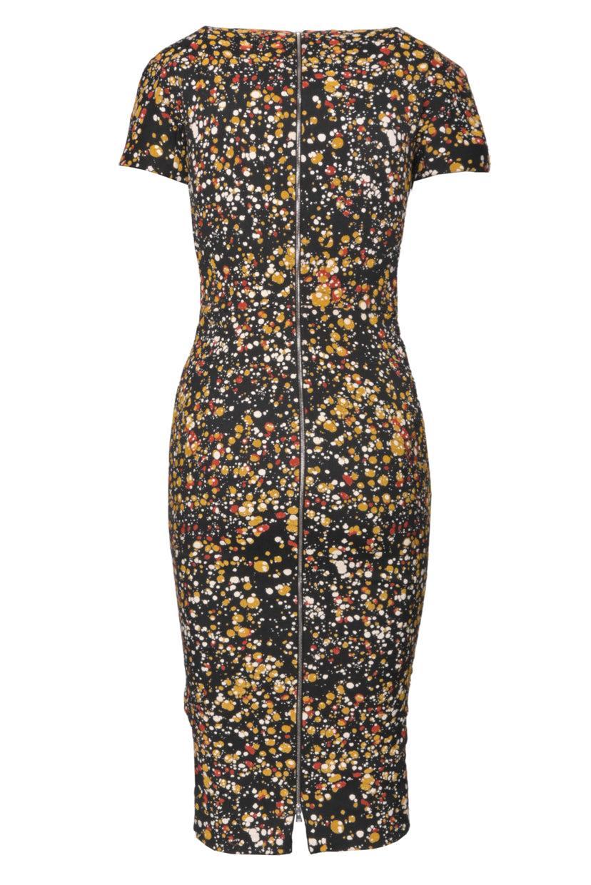 Victoria Beckham Size 2 Jacquard Midi Dress