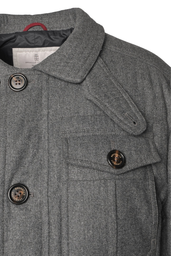 Brunello Cucinelli Size M Men's Quilted Wool & Cashmere Utility Jacket