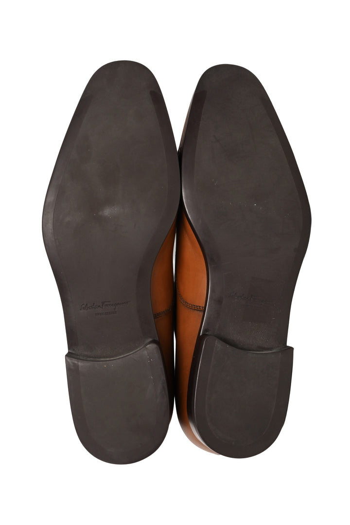 Salvatore Ferragamo Size 9 Men's Boston Ambre Cap-Toe Oxfords