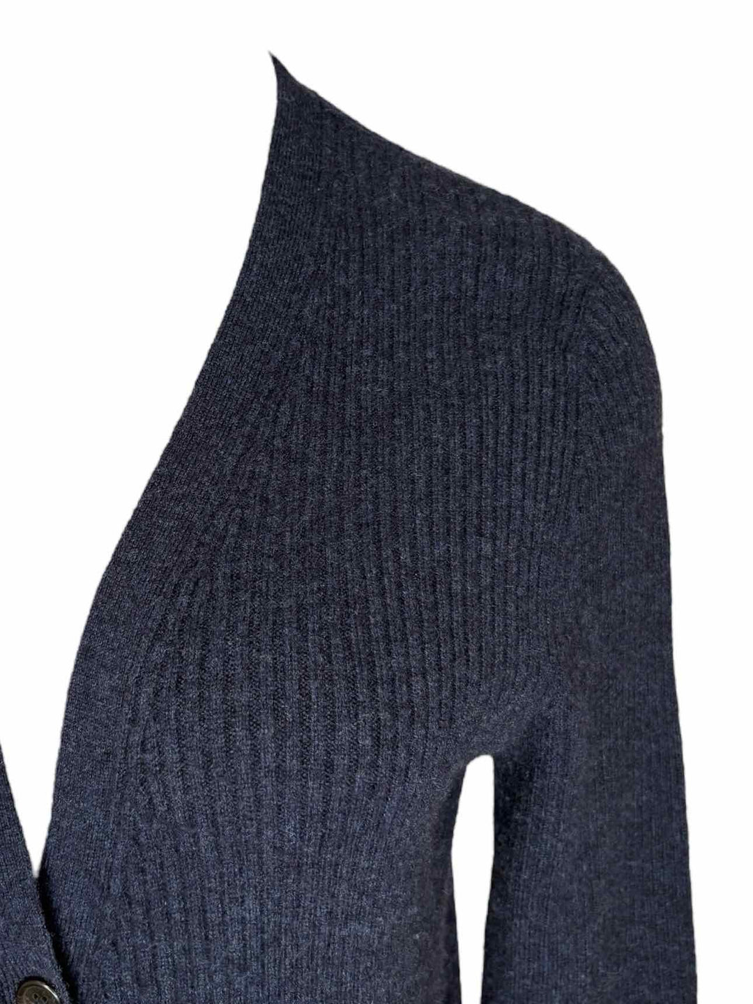 Black Goat Long Cashmere Button Up  Size L Cardigan