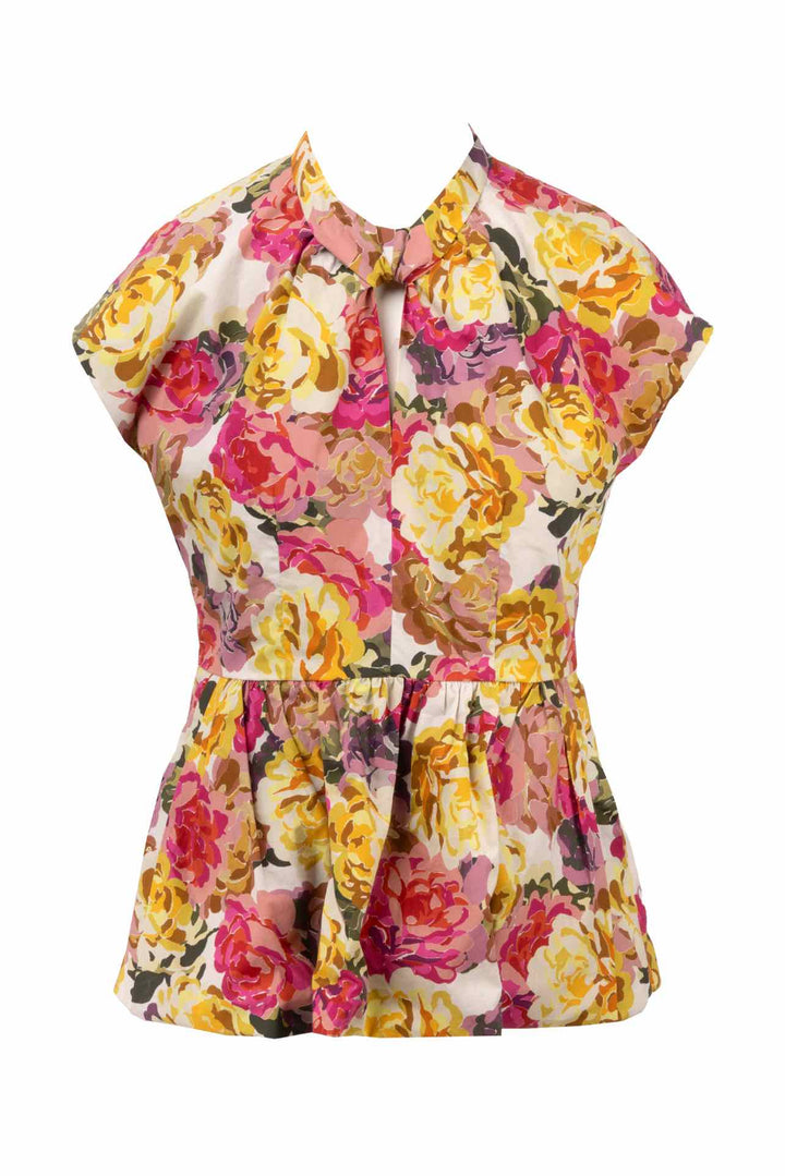 Dries Van Noten Size 38 Floral Cutout Tops