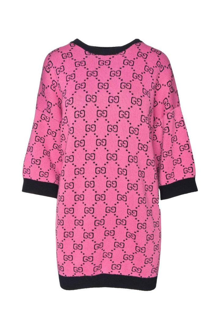 Gucci Size M Men's Oversized GG Short Sleeve Knit Sweater