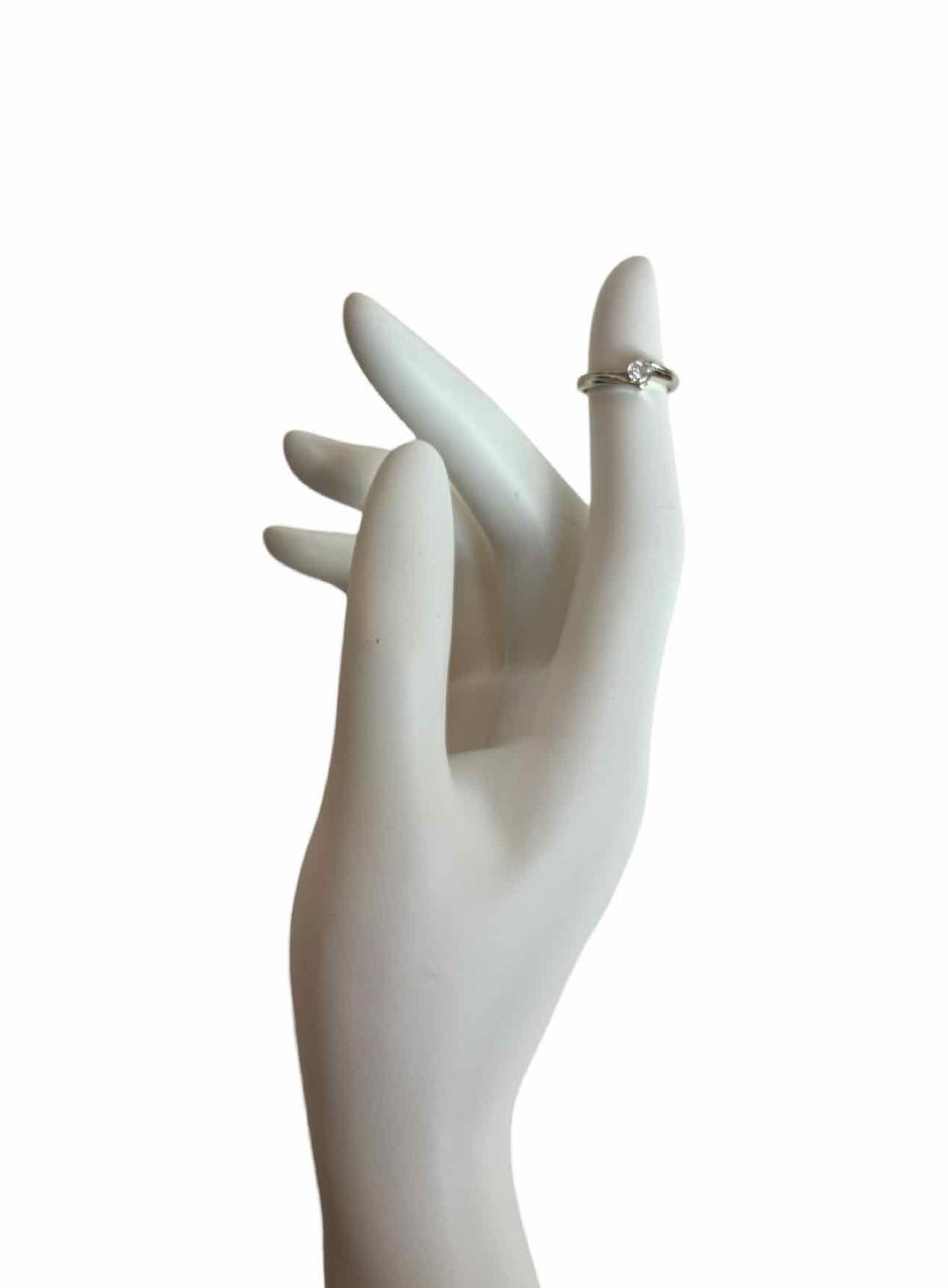 Size 4 14K  Diamond Heart Ring