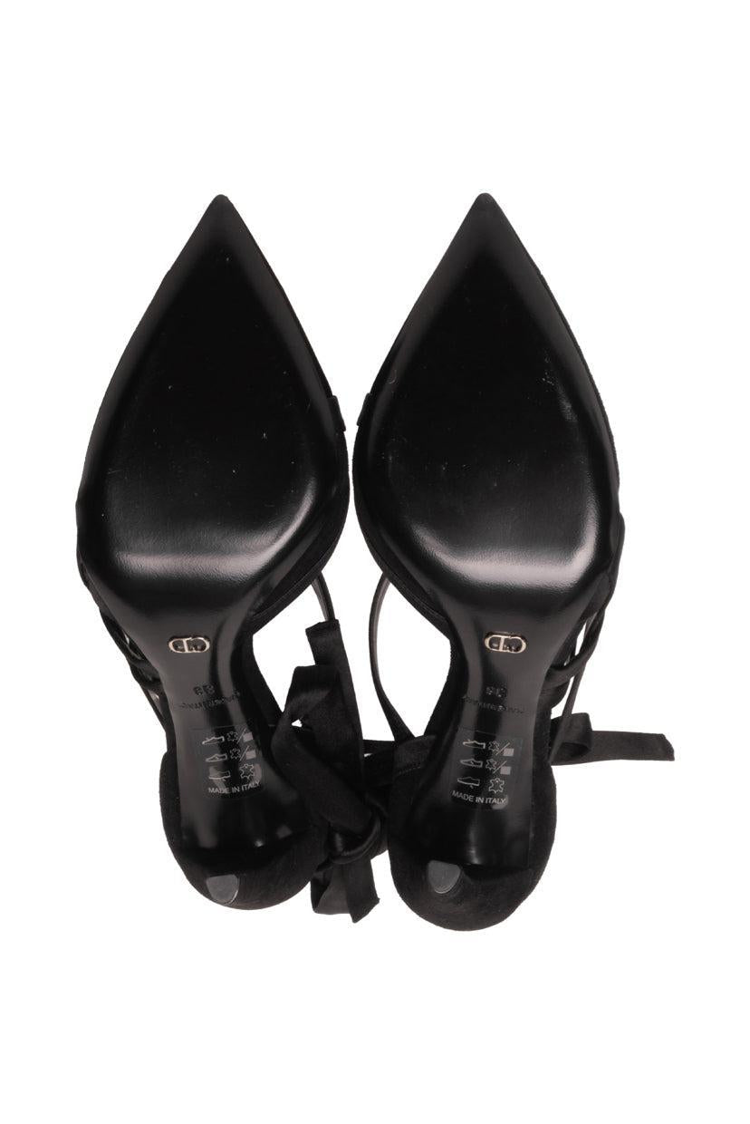 Dior Size 36 PSatin Ankle Wrap Pumps