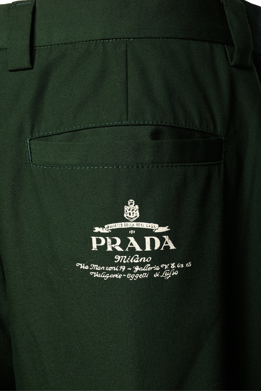 Prada Size 32 Men's 2024 Pleated Logo Pants