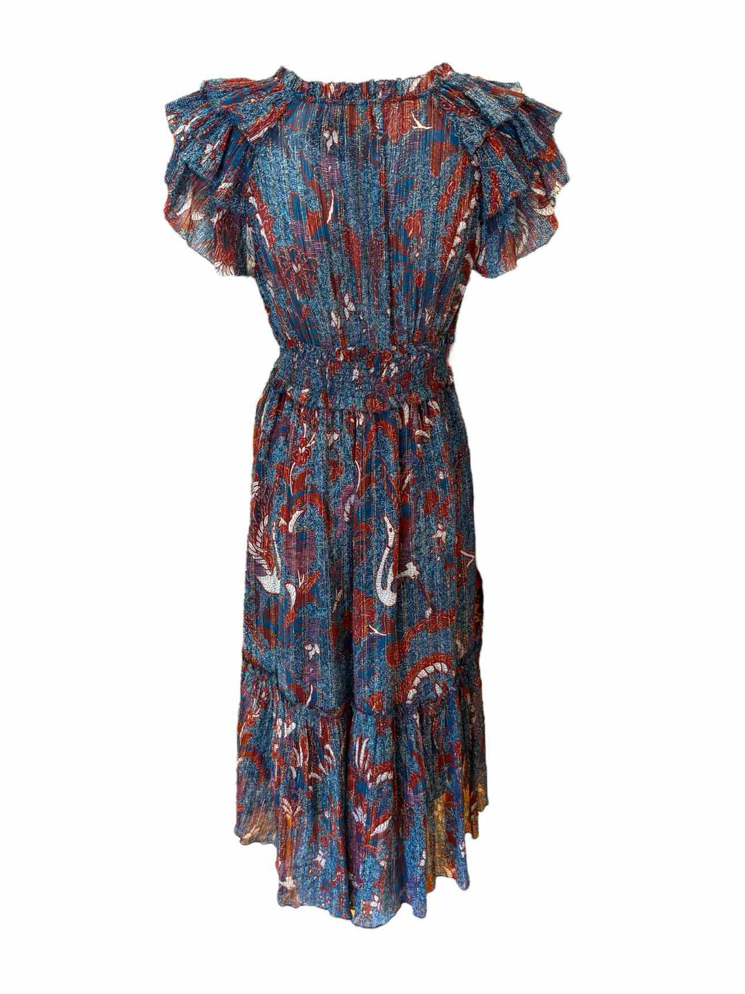 Ulla Johnson Floral Metallic Silk Blend Size 2 Dress