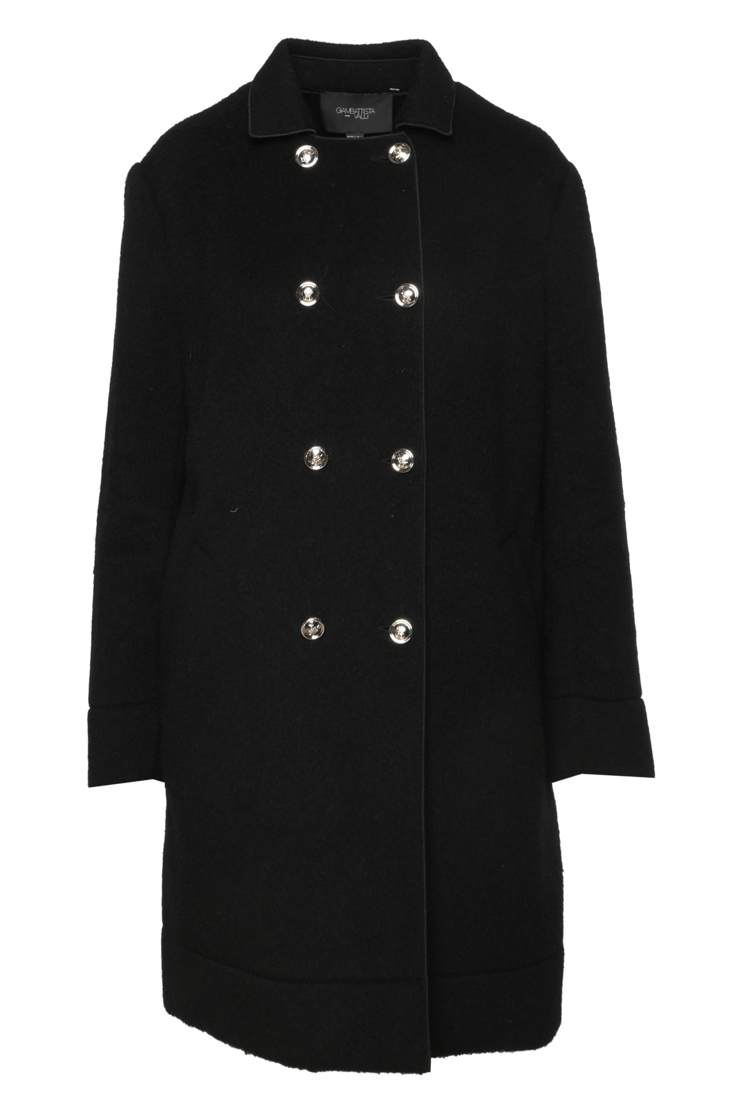 Giambattista Valli Size 8 Double Breasted Brushed Wool-Blend Coat