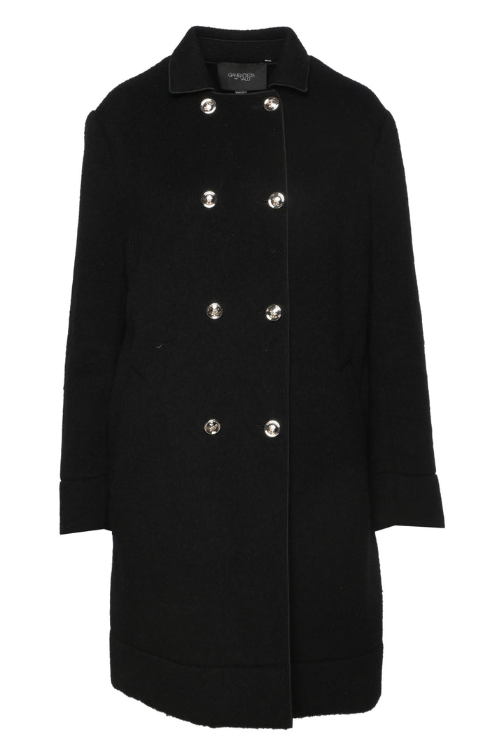 Giambattista Valli Size 8 Double Breasted Brushed Wool-Blend Coat