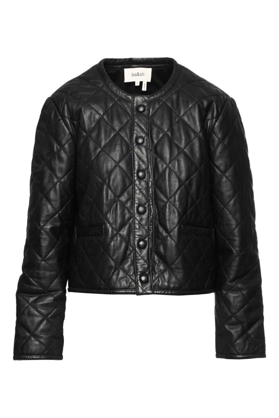 BA&SH Size M Quilted Leather Jacket