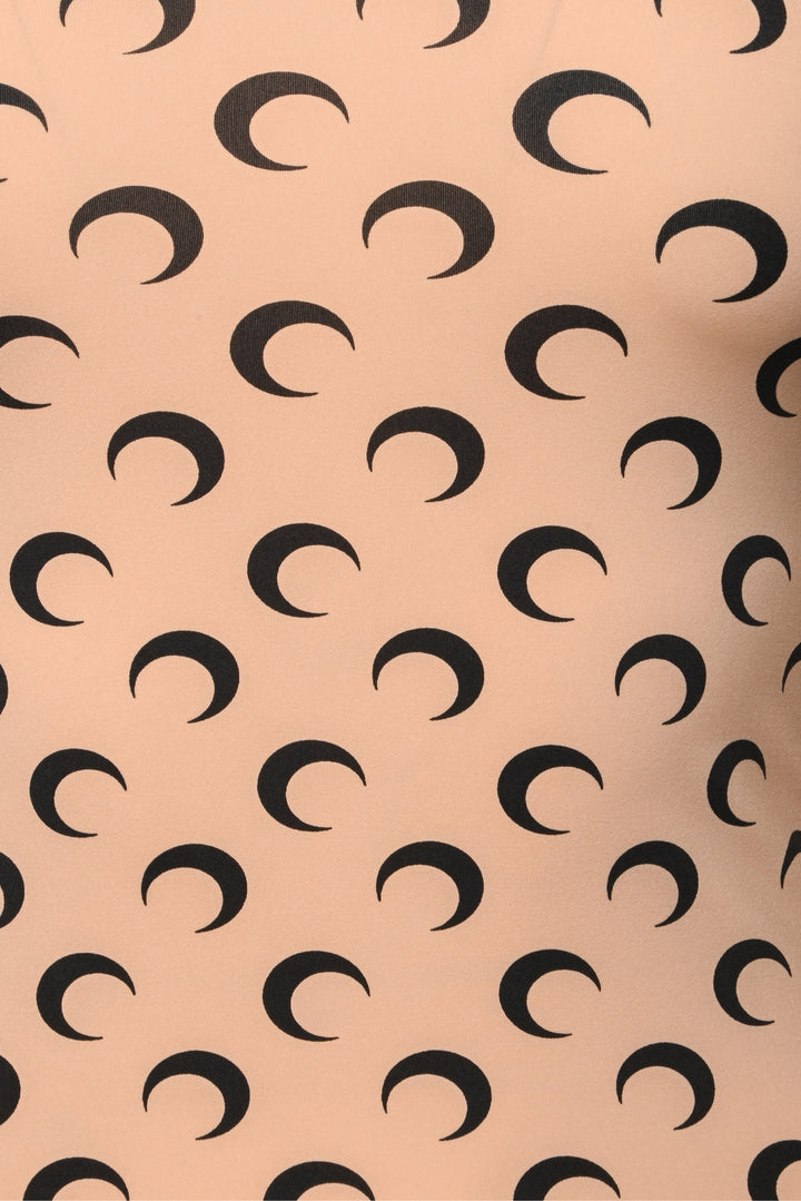 Marine Serre Size L Moon Printed Jersey Second Skin Top
