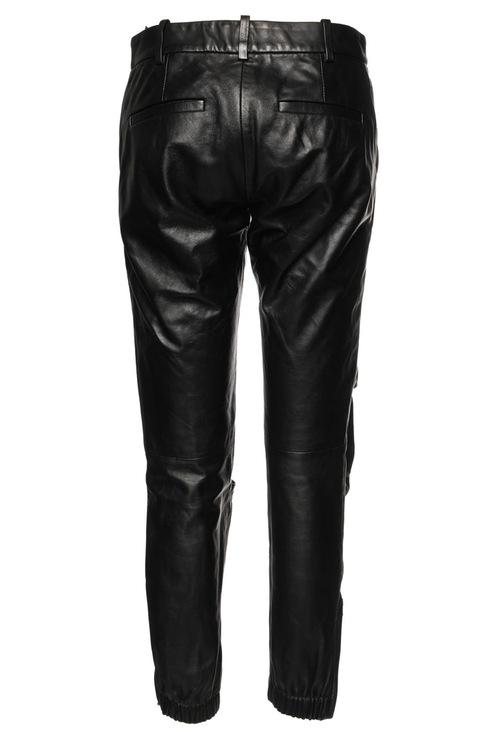 Nili Lotan Size 0 Cropped French Military Leather Pants
