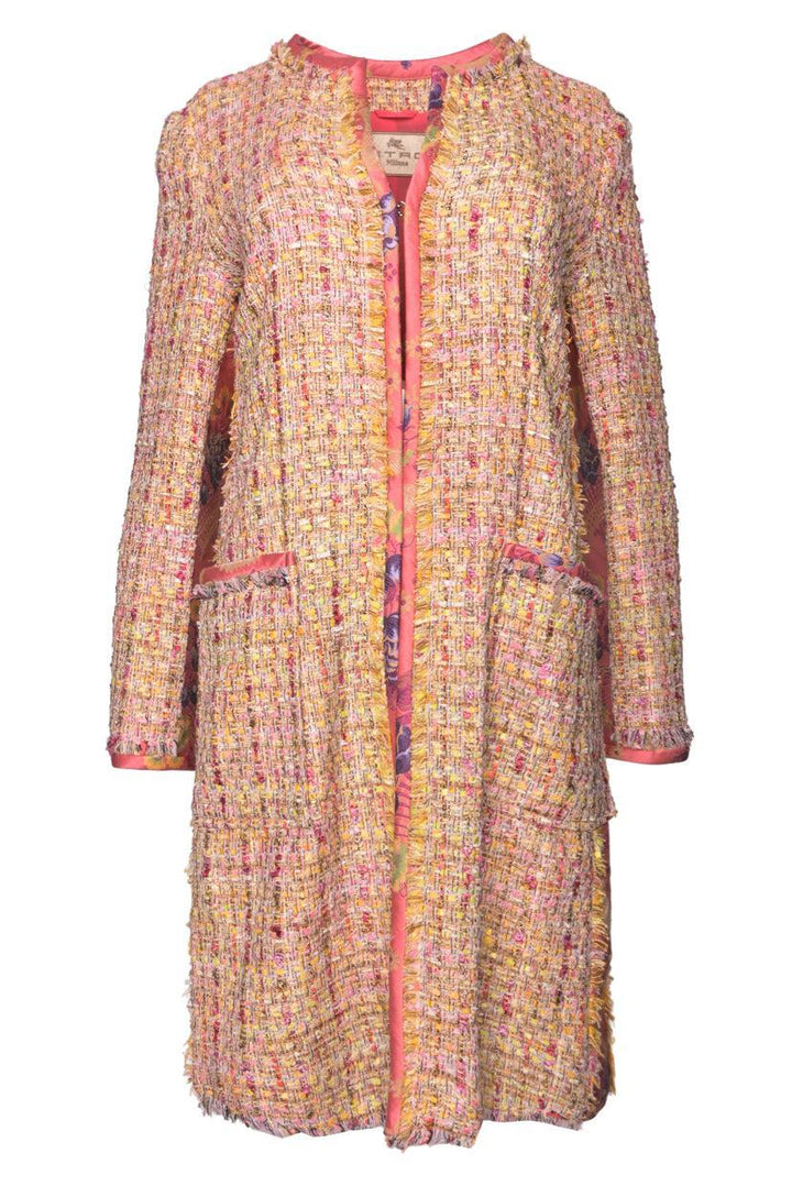 Etro Size 42 Tweed Coat