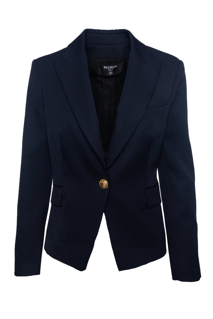 Balmain Single Button Wool Blazer