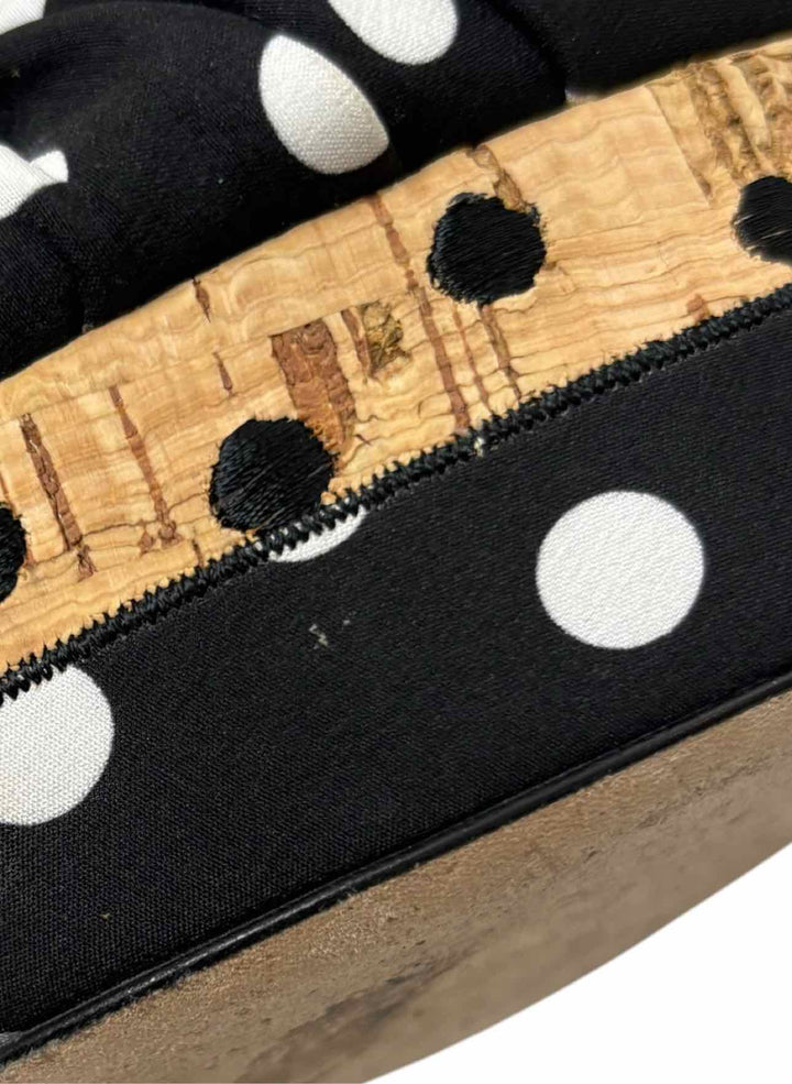 Dolce & Gabbana Size 38.5  Embroidered Cork Wedges