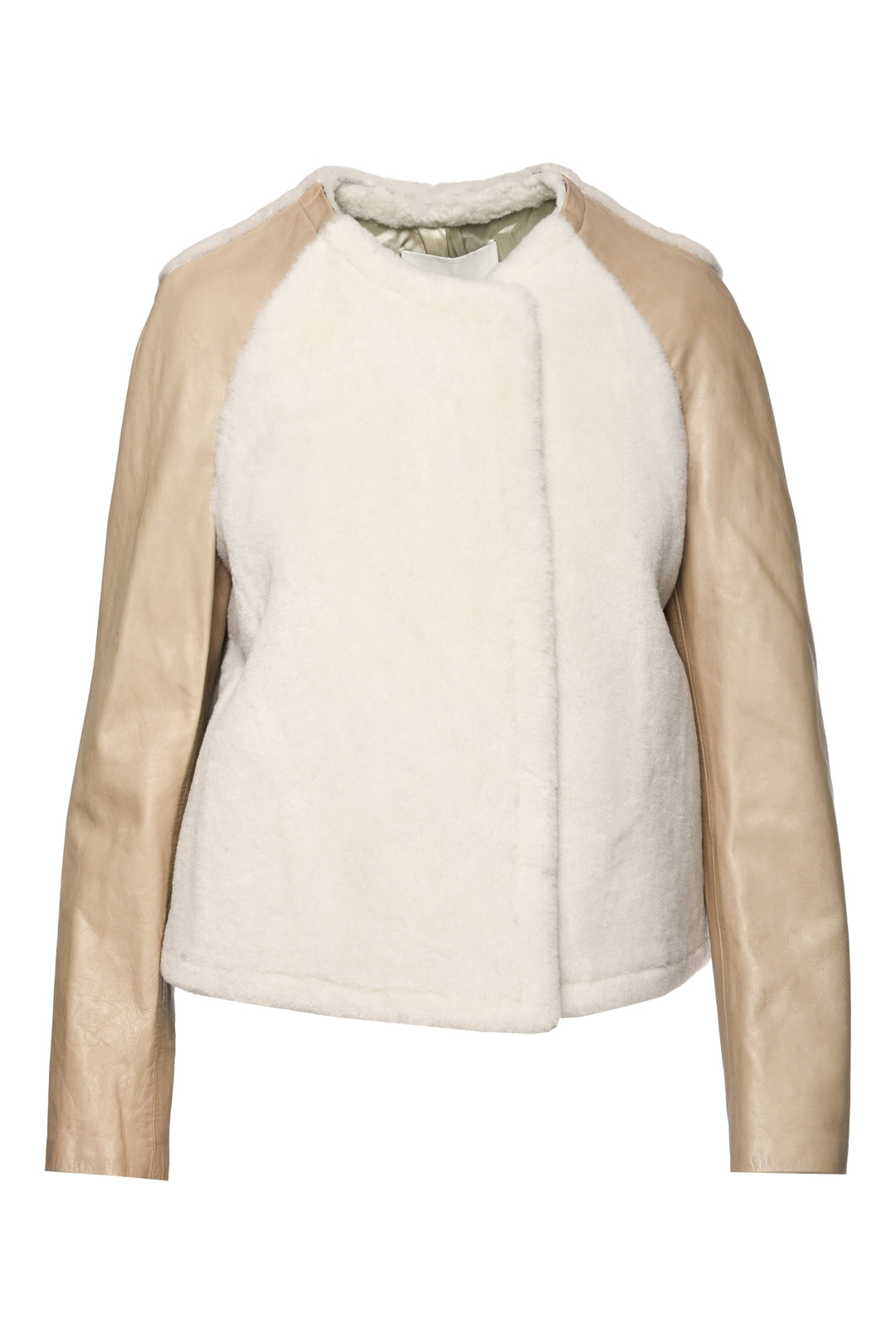 3.1 Phillip Lim Size 6 Shearling Swing Letterman Jacket