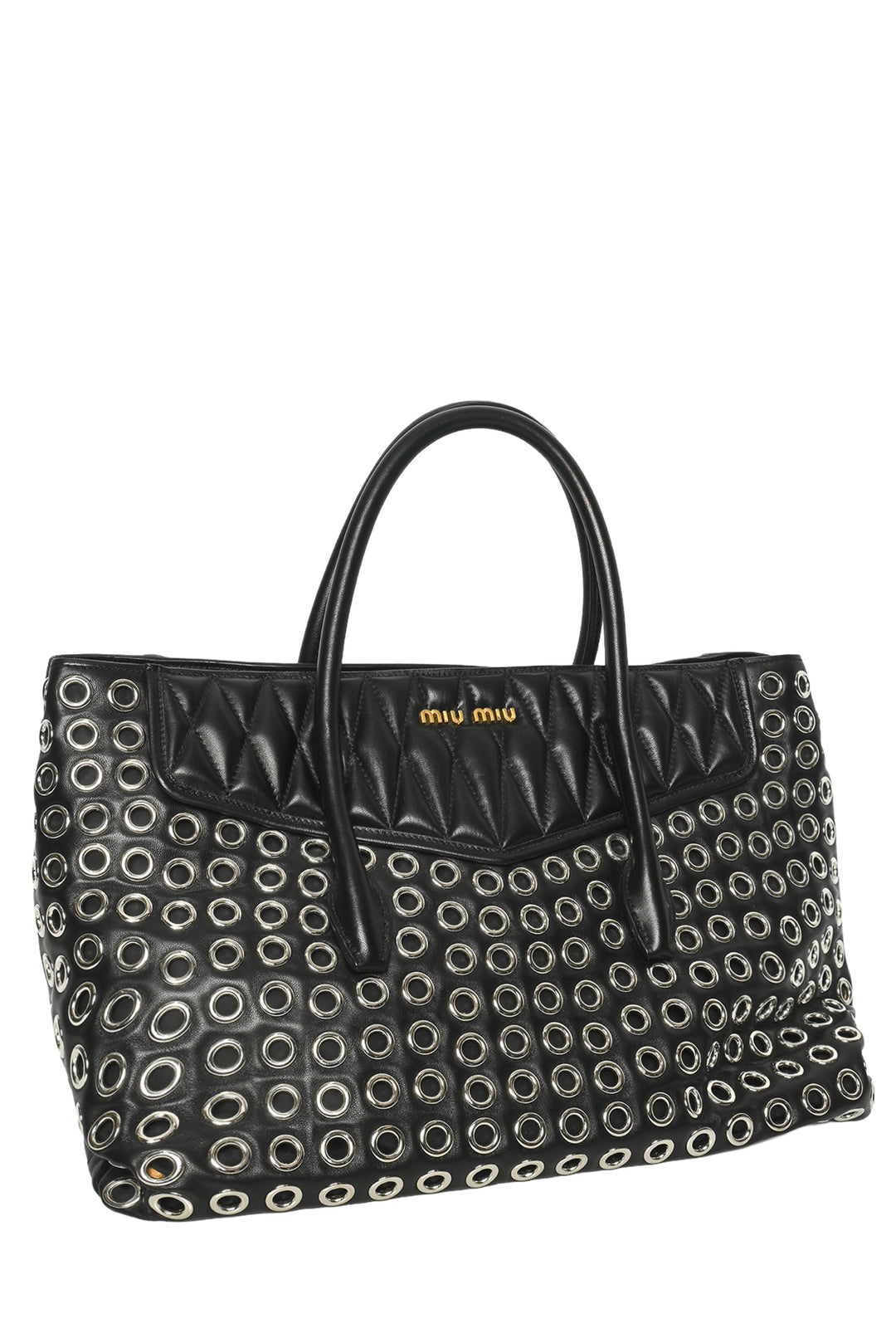 Miu Miu Grommet Biker Tote