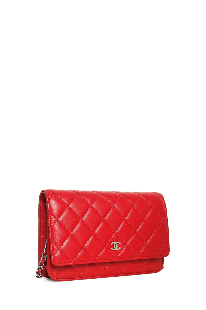 Chanel Lambskin Quilted Wallet On Chain