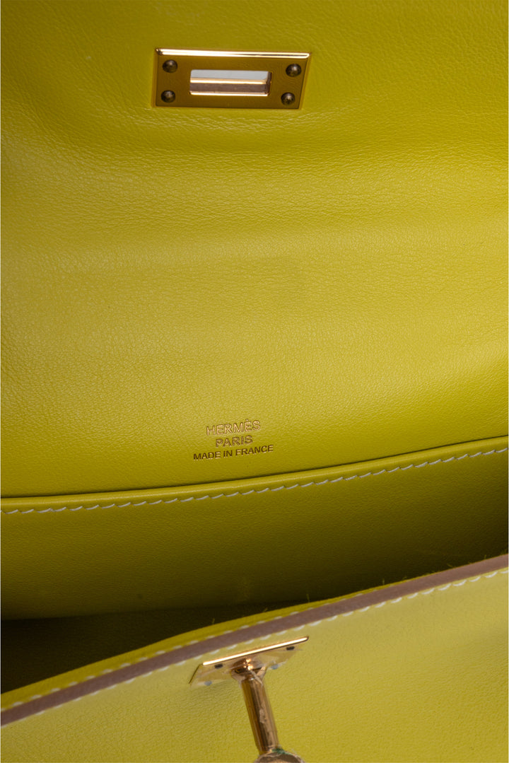 Hermes 2011 Swift Leather Kelly Pochette Clutch