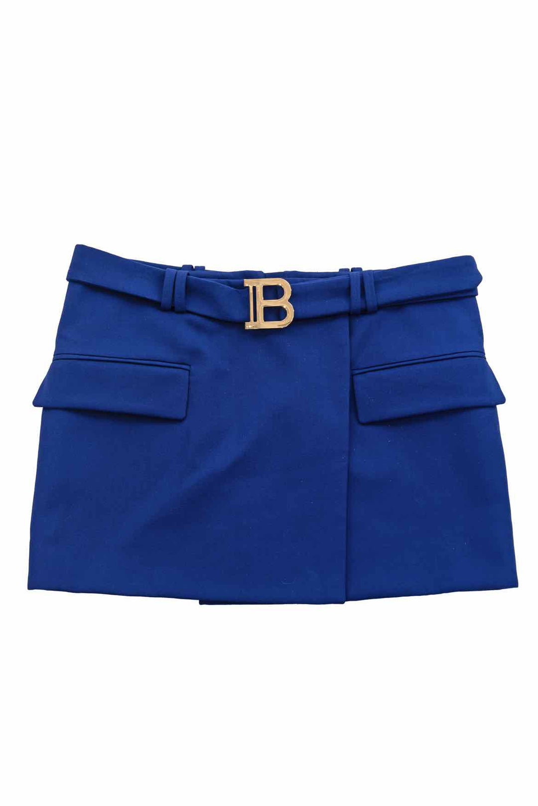 Balmain Size 40 Low-Rise Wool Mini Skirt