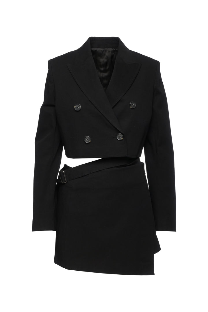 Helmut Lang Size XS/S Cropped Double Breasted Blazer & Wrap Skirt Set