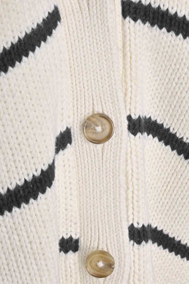 Jenni Kayne Size S Cotton Striped Cardigan