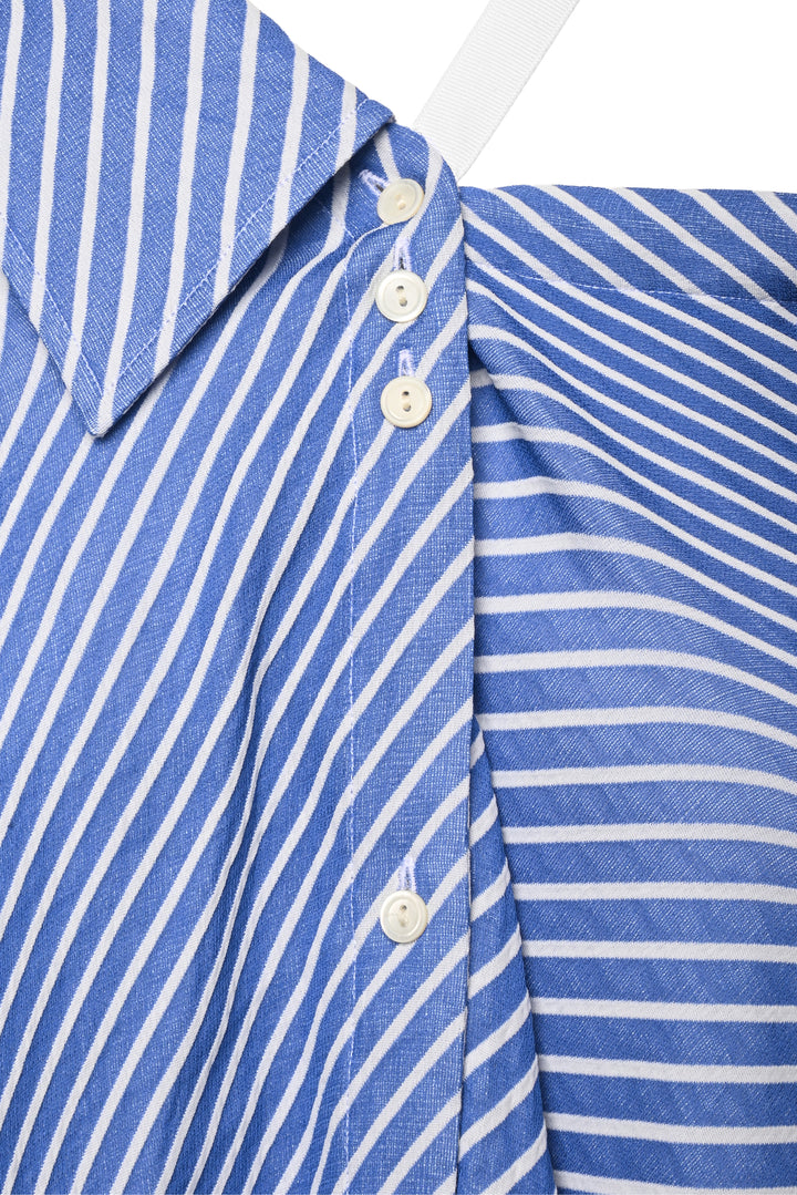 Palmer//Harding Size 0/2 Asymmetrical Striped Blouse
