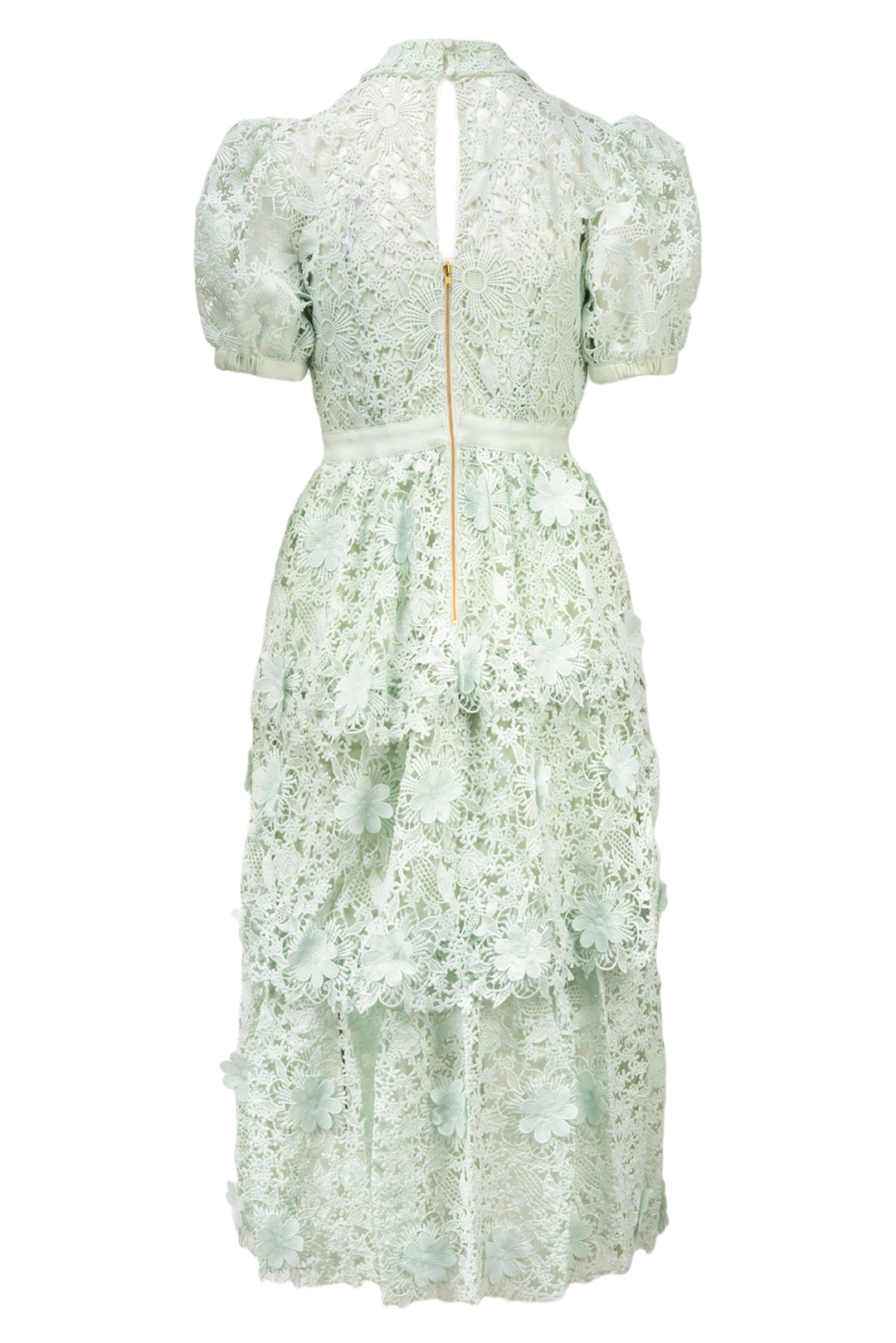 Self Portrait Size 6 3D Floral Lace Midi Dress