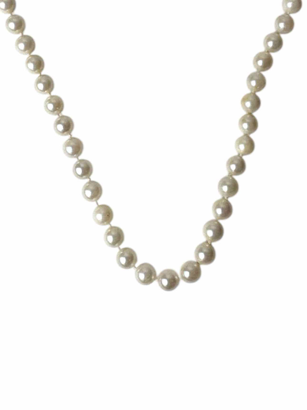 Knotted Cultured Pearls 32" Length Necklace