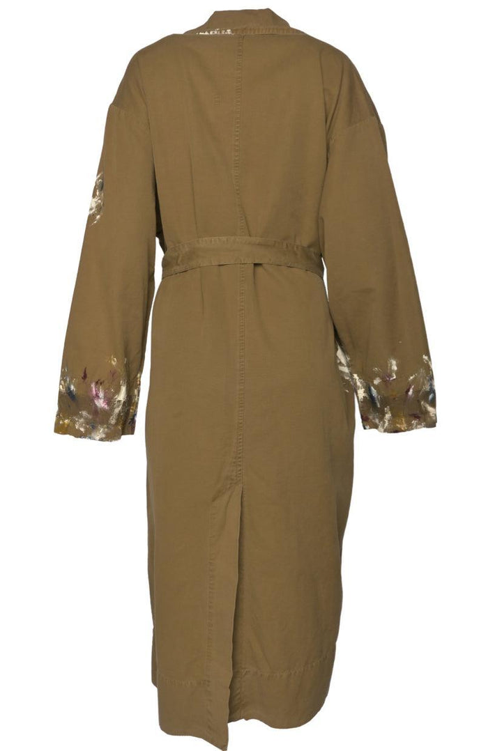 Raquel Allegra Size 2 Hand Painted Duster Trench Coat