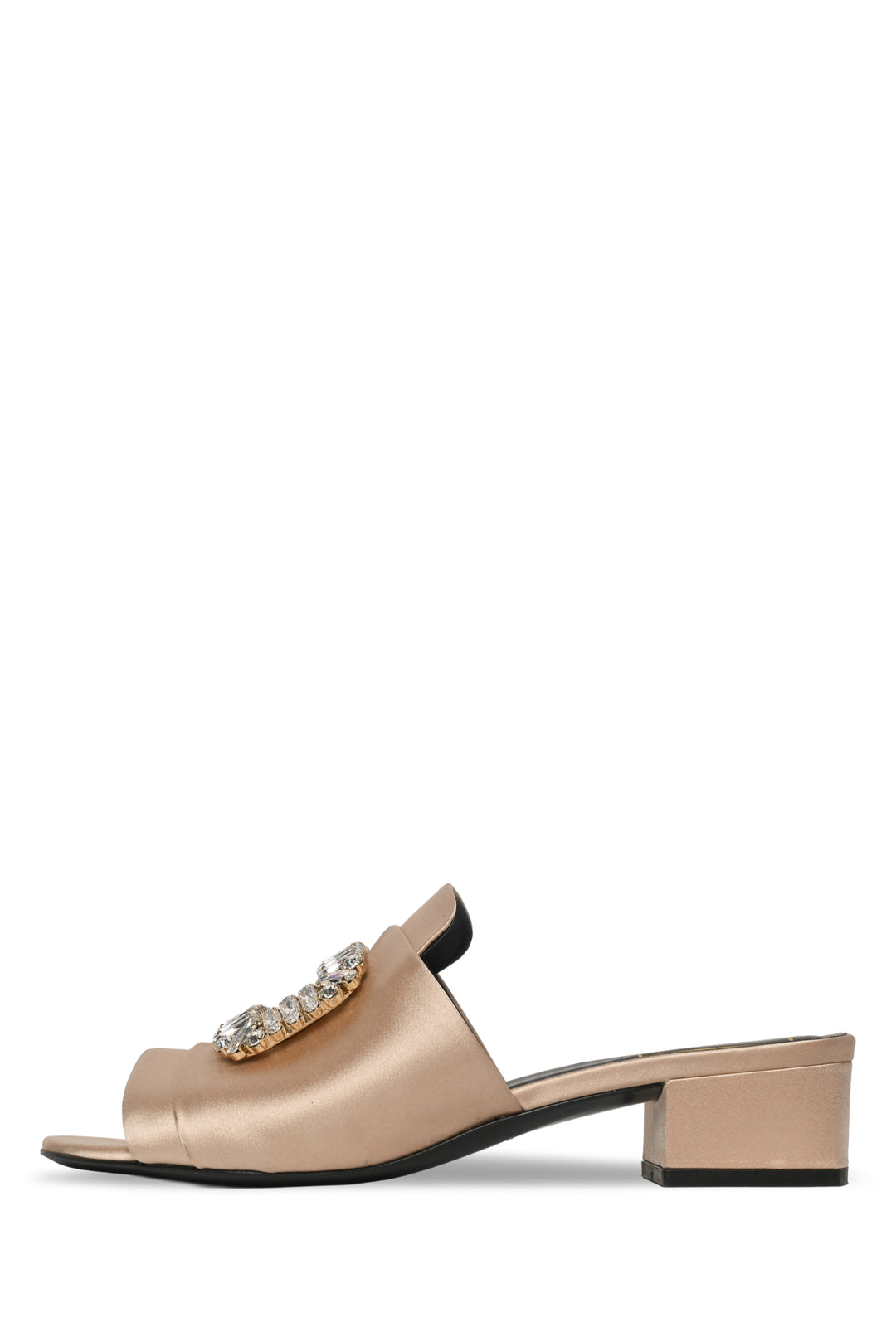 Roger Vivier Size 37 Embellished Satin Mules