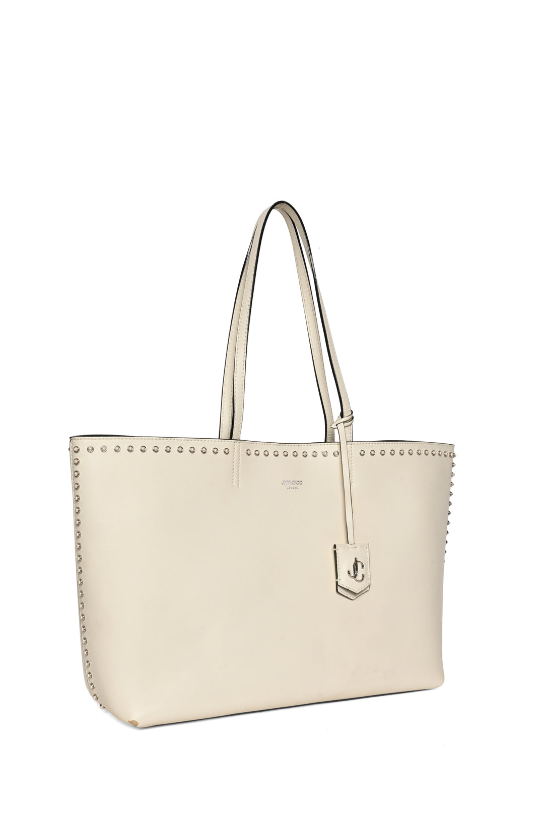 Jimmy Choo Nine2Five Faux Pearl Studded East-West Tote