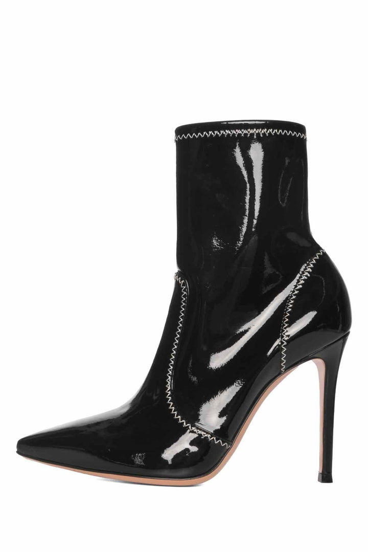 Gianvito Rossi Size 37 Patent Leather Sock Ankle Boots