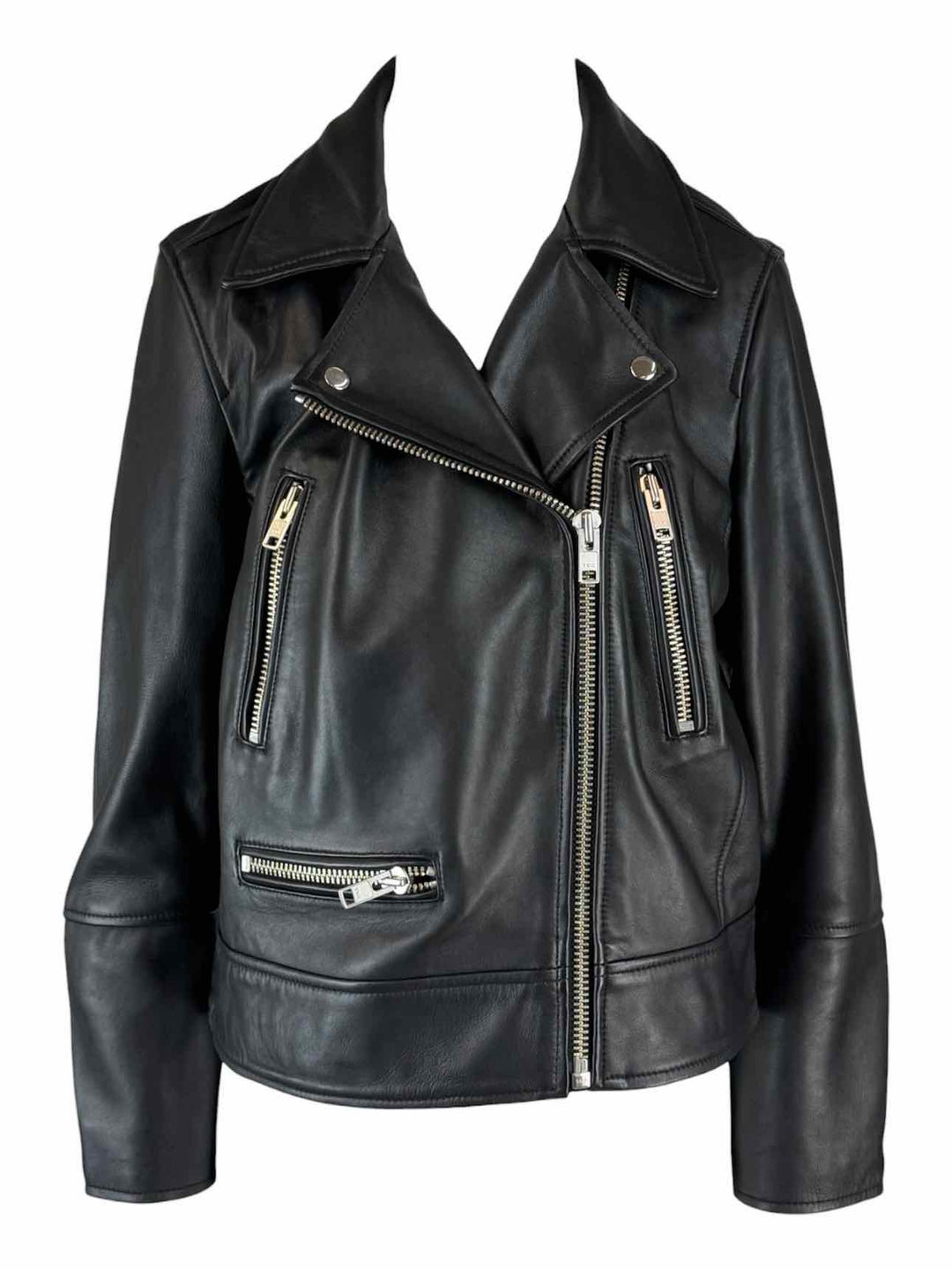 Part Two Size 38 Leather Biker Jacket
