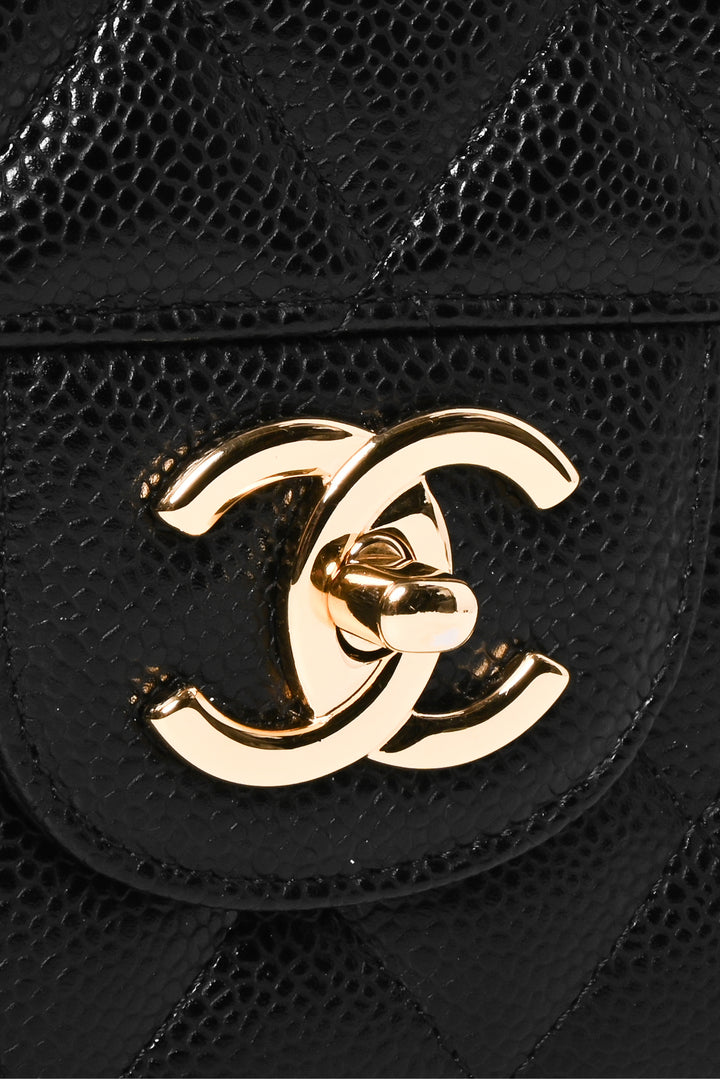 Chanel 2011 Caviar Quilted Maxi Classic Double Flap Shoulder Bag