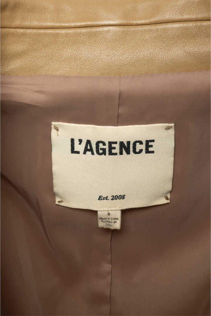 L'Agence Size 8 Leather Blazer
