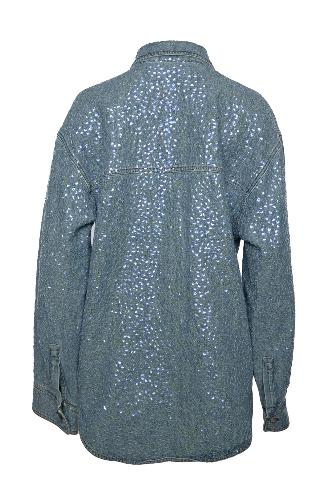 Acne Studios Size 38 Raehmon Sequin Denim Shirt