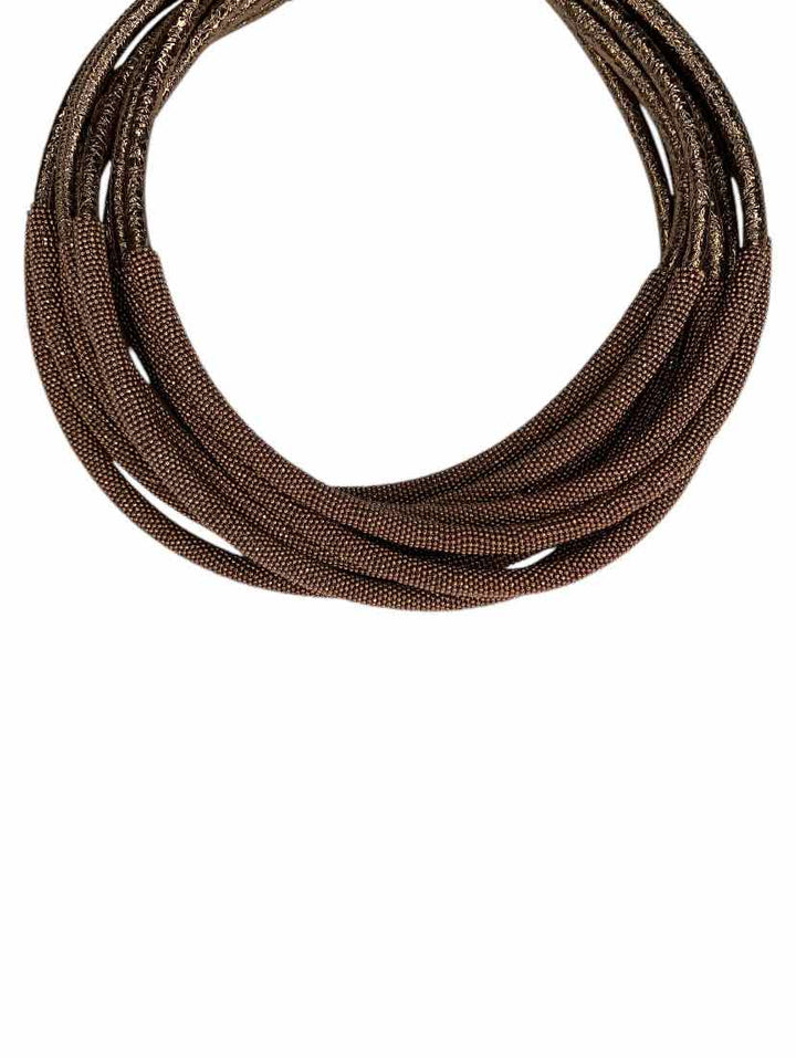 Brunello Cucinelli Leather & Monili Bead Necklace