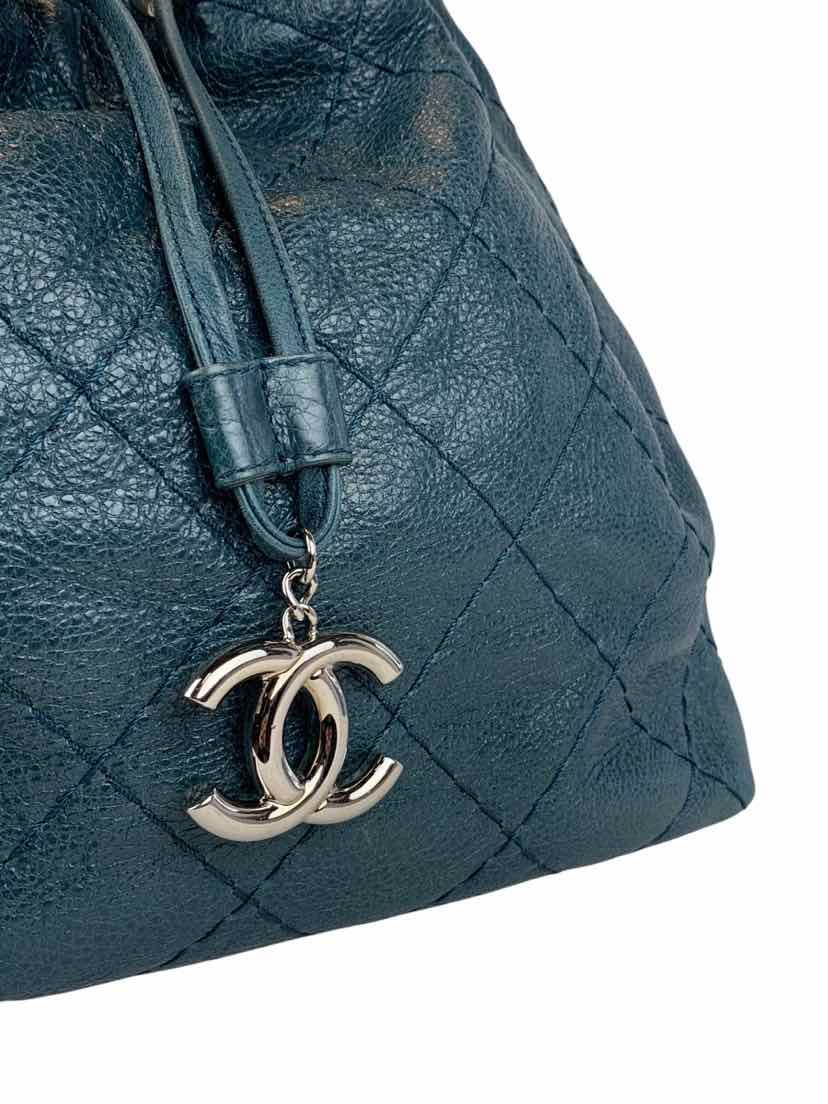 Chanel 2010-2011 Glazed Calfskin On The Road Drawstring Tote