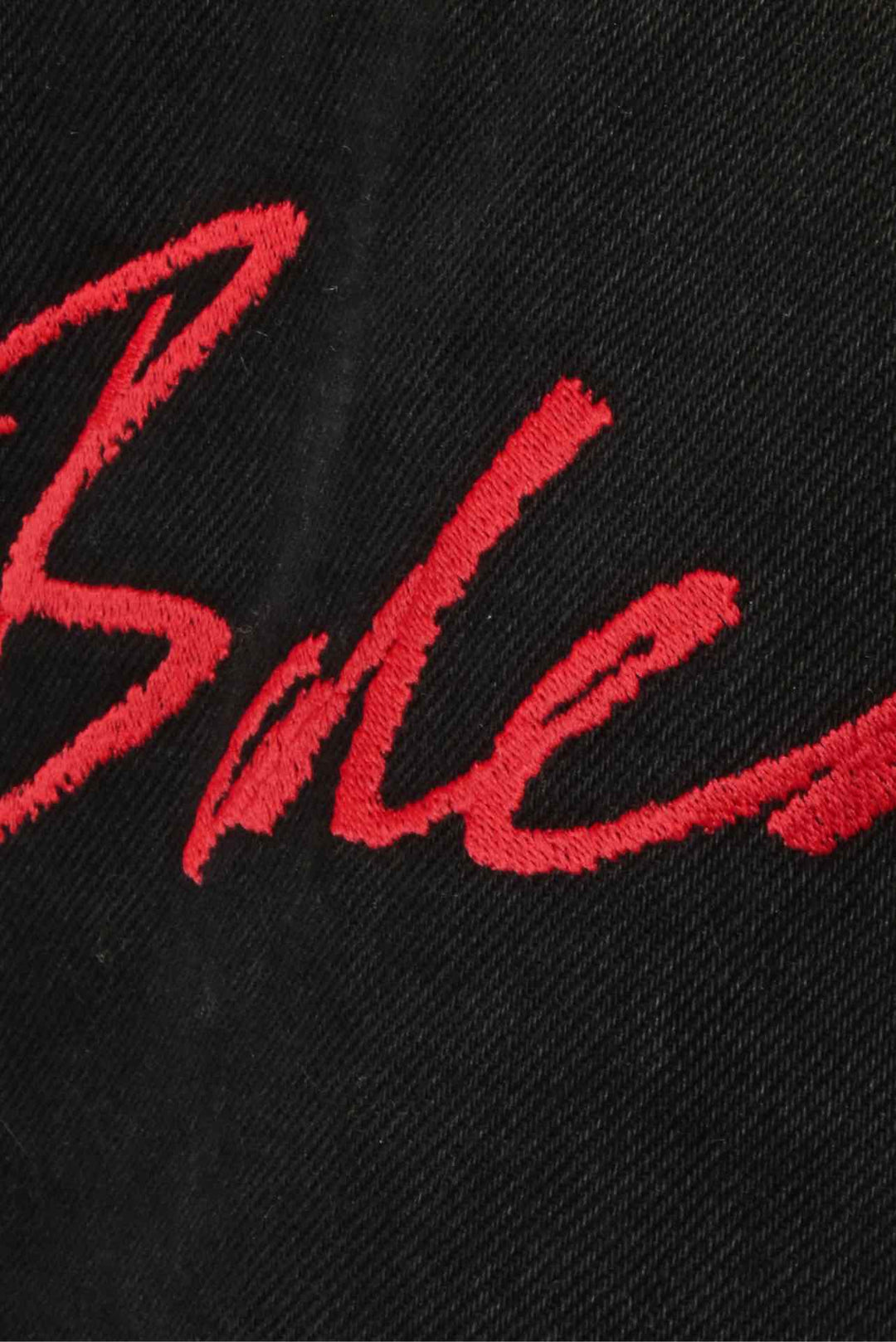 Balenciaga Size S 2019 Oversized Distressed Embroidered Logo Denim Jacket